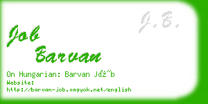 job barvan business card